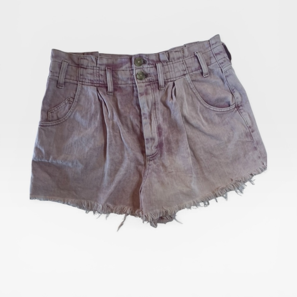 We The Free See You Sometime Denim Cutoff Shorts Washed Pink High-Rise